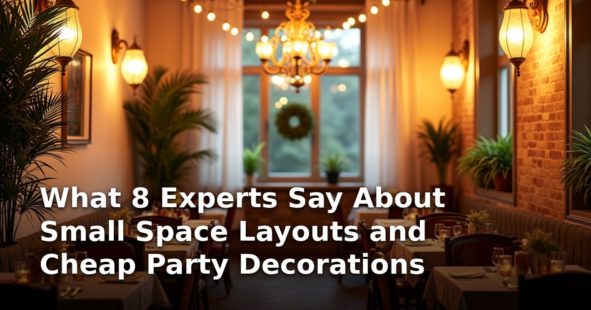What 8 Experts Say About Small Space Layouts and Cheap Party Decorations