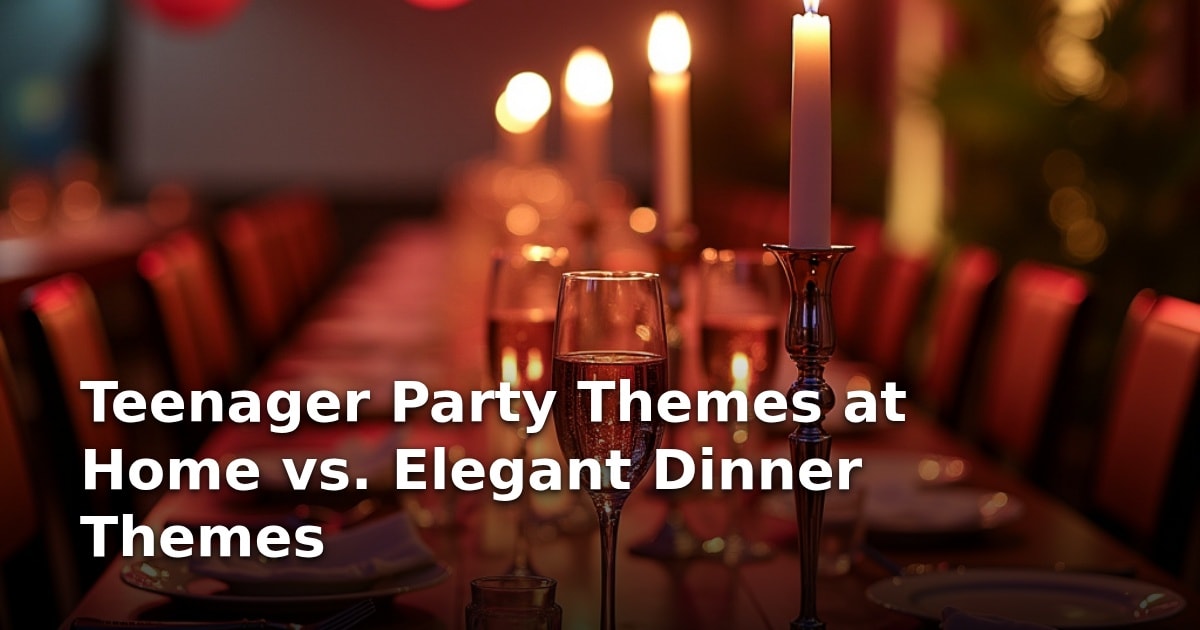 Teenager Party Themes at Home vs. Elegant Dinner Themes