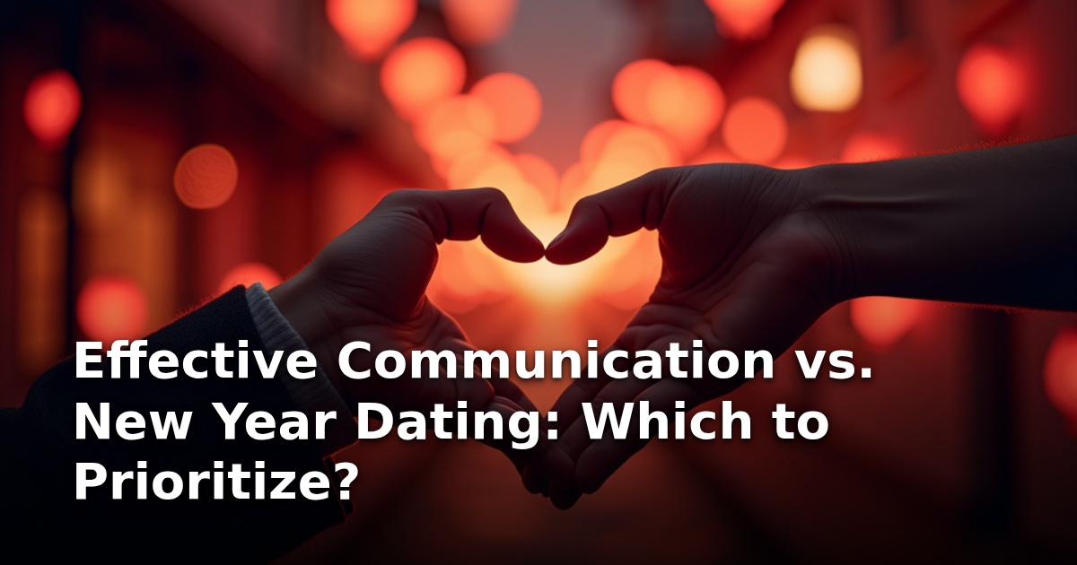 Effective Communication vs. New Year Dating: Which to Prioritize?