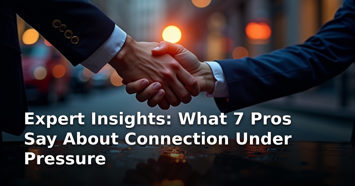 Expert Insights: What 7 Pros Say About Connection Under Pressure