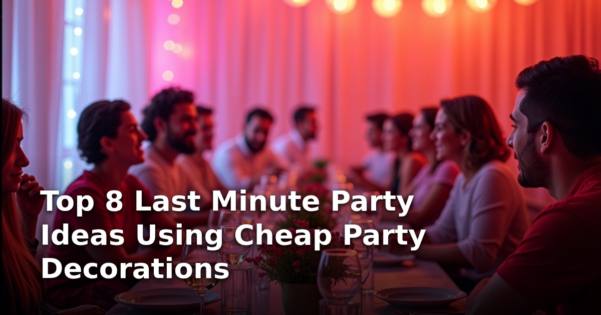 Top 8 Last Minute Party Ideas Using Cheap Party Decorations