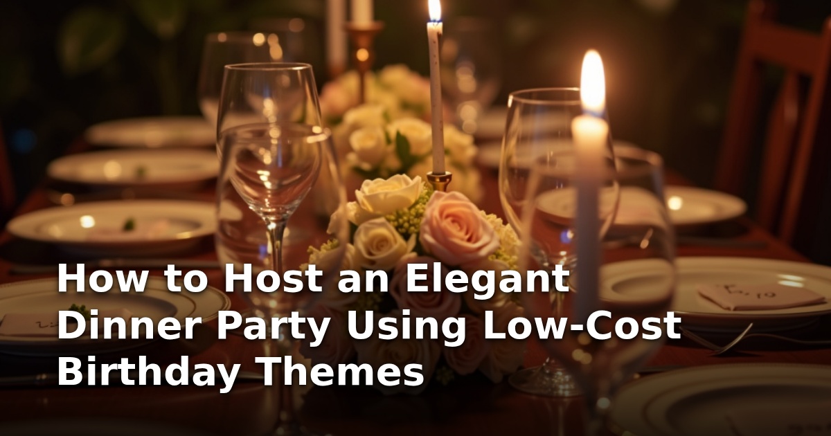 How to Host an Elegant Dinner Party Using Low-Cost Birthday Themes
