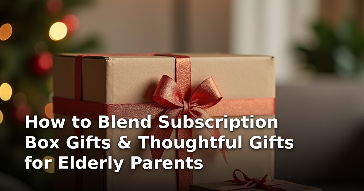 How to Blend Subscription Box Gifts & Thoughtful Gifts for Elderly Parents