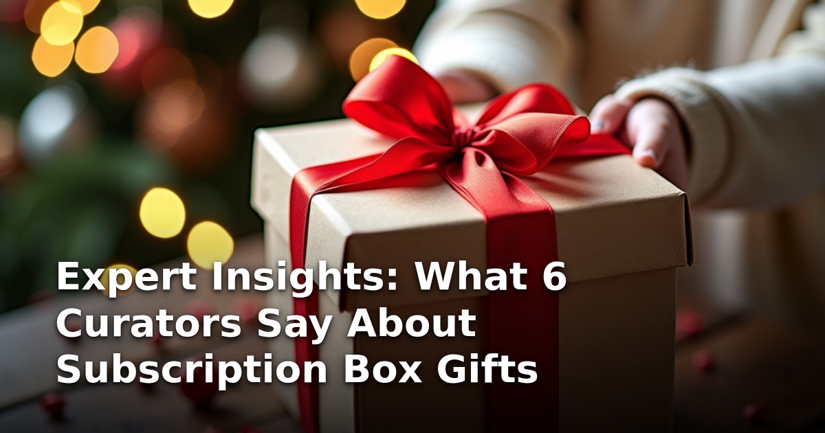 Expert Insights: What 6 Curators Say About Subscription Box Gifts