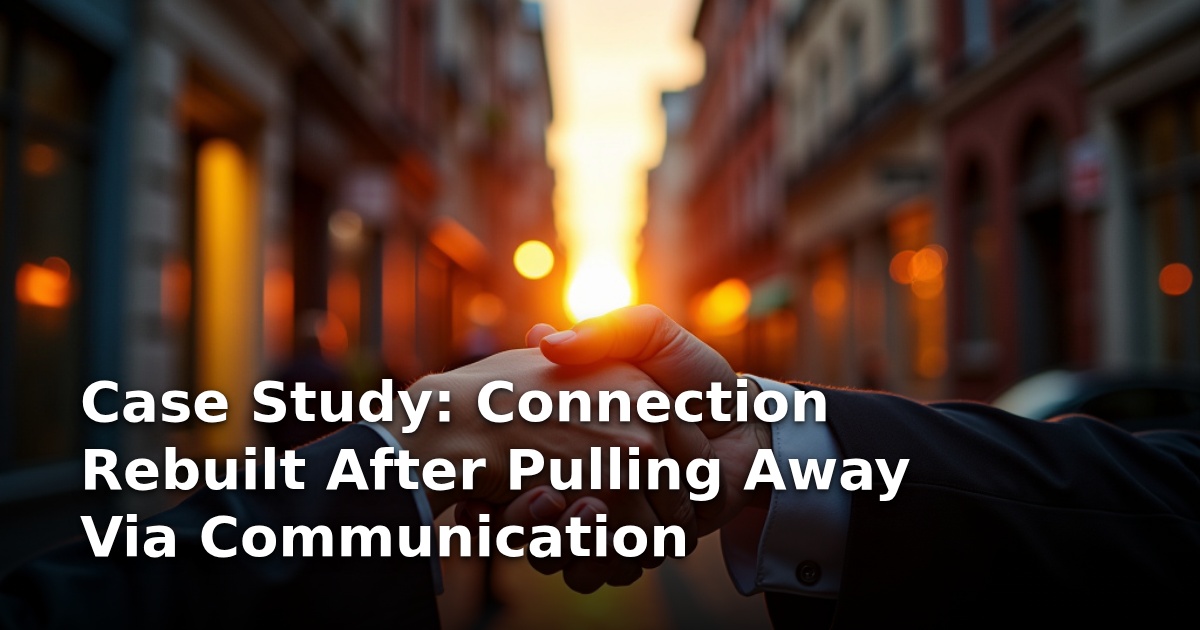 Case Study: Connection Rebuilt After Pulling Away Via Communication