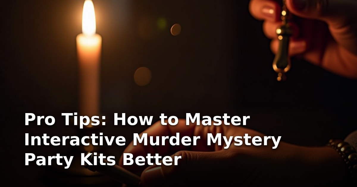 Pro Tips: How to Master Interactive Murder Mystery Party Kits Better