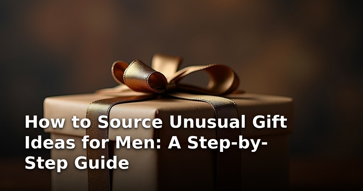 How to Source Unusual Gift Ideas for Men: A Step-by-Step Guide