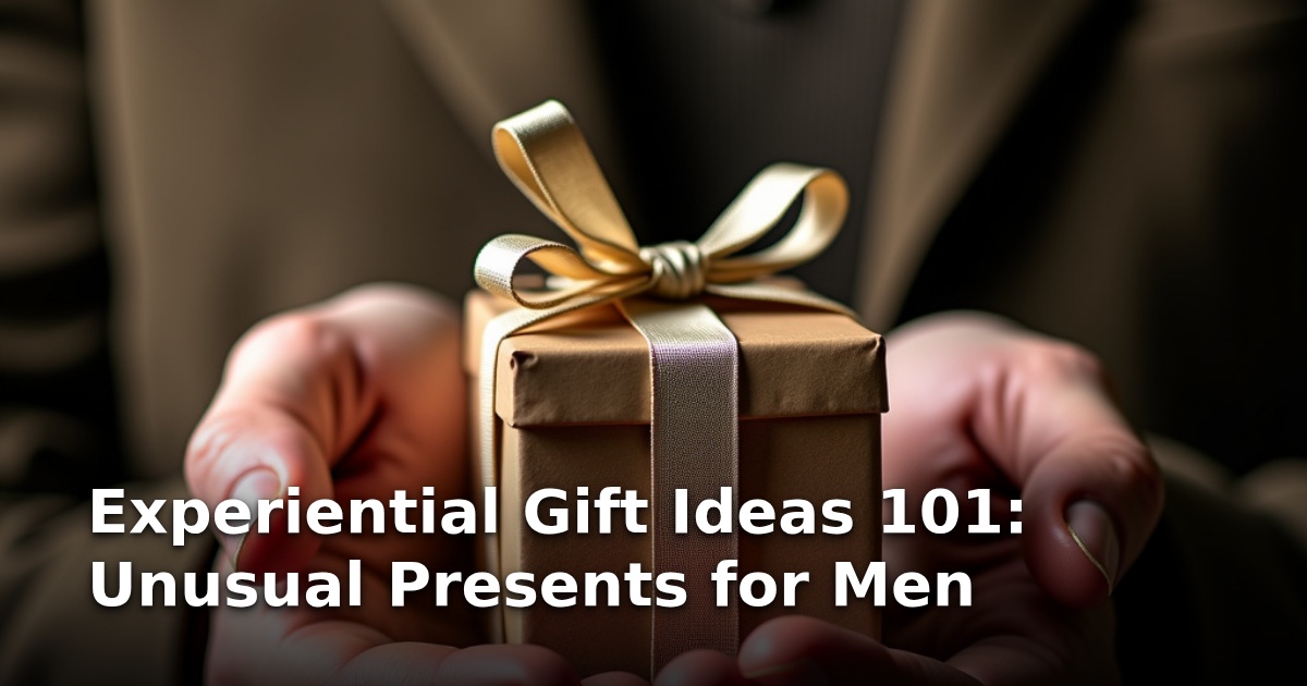 Experiential Gift Ideas 101: Unusual Presents for Men
