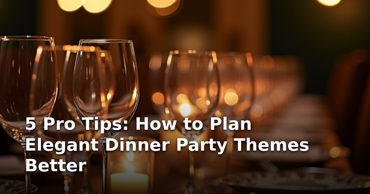 5 Pro Tips: How to Plan Elegant Dinner Party Themes Better