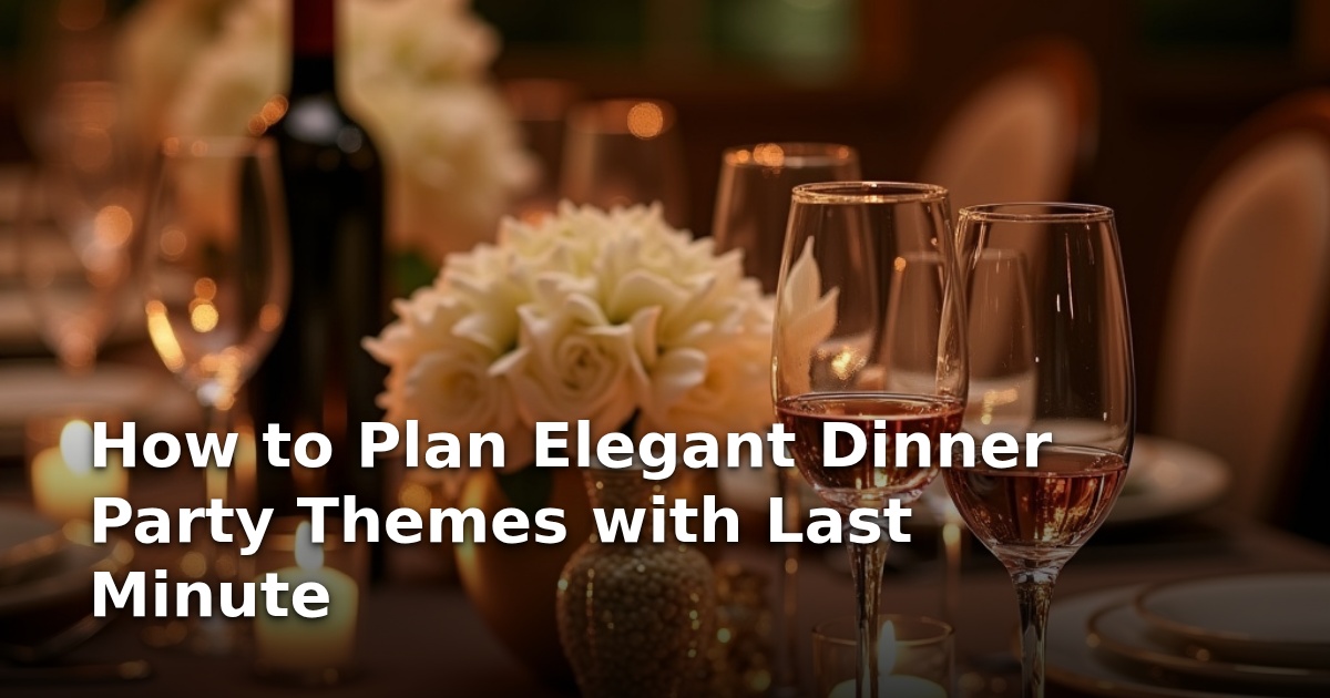 How to Plan Elegant Dinner Party Themes with Last Minute