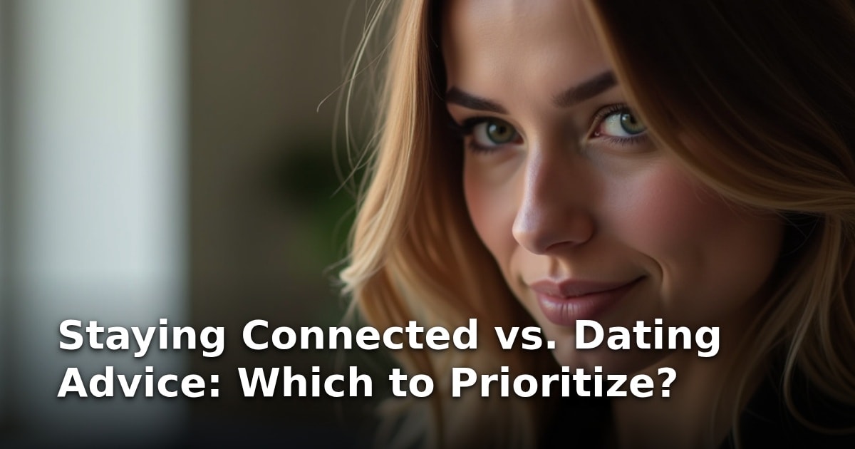 Staying Connected vs. Dating Advice: Which to Prioritize?