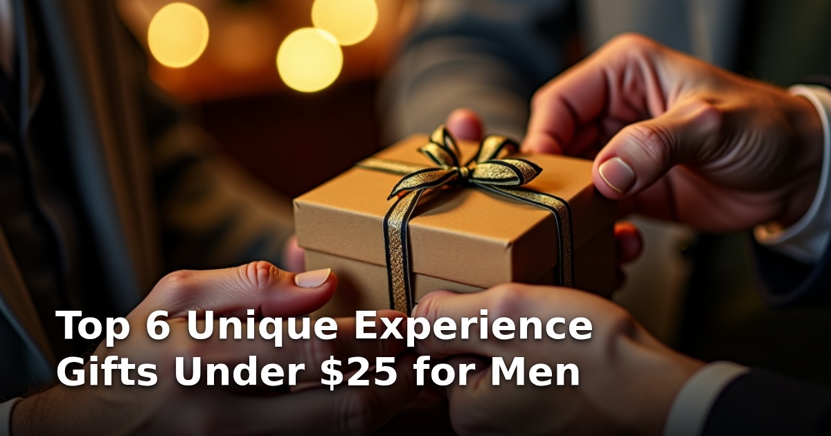 Top 6 Unique Experience Gifts Under $25 for Men