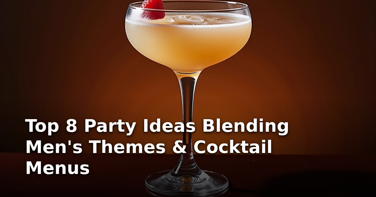 Top 8 Party Ideas Blending Men’s Themes & Cocktail Menus