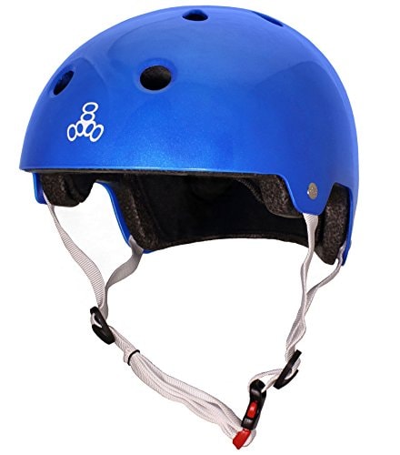 Triple Eight Dual Certified Bike and Skateboard Helmet, Blue Metallic, X-Small / Small Triple Eight Dual Certified Bike and Skateboard Helmet, Blue Metallic, X-Small / Small