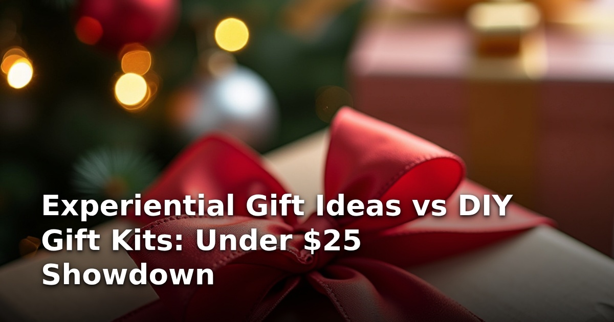 Experiential Gift Ideas vs DIY Gift Kits: Under $25 Showdown