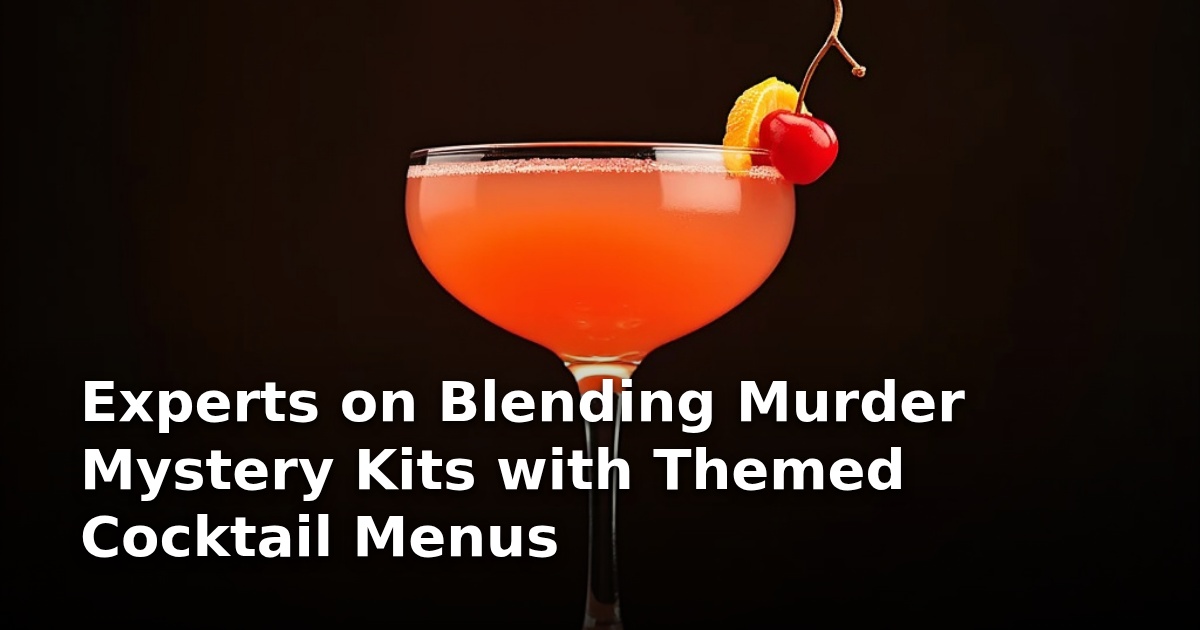 Experts on Blending Murder Mystery Kits with Themed Cocktail Menus