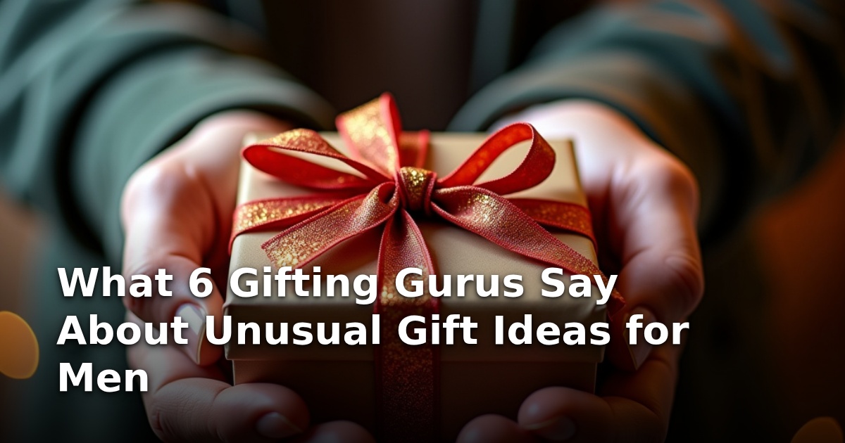 What 6 Gifting Gurus Say About Unusual Gift Ideas for Men