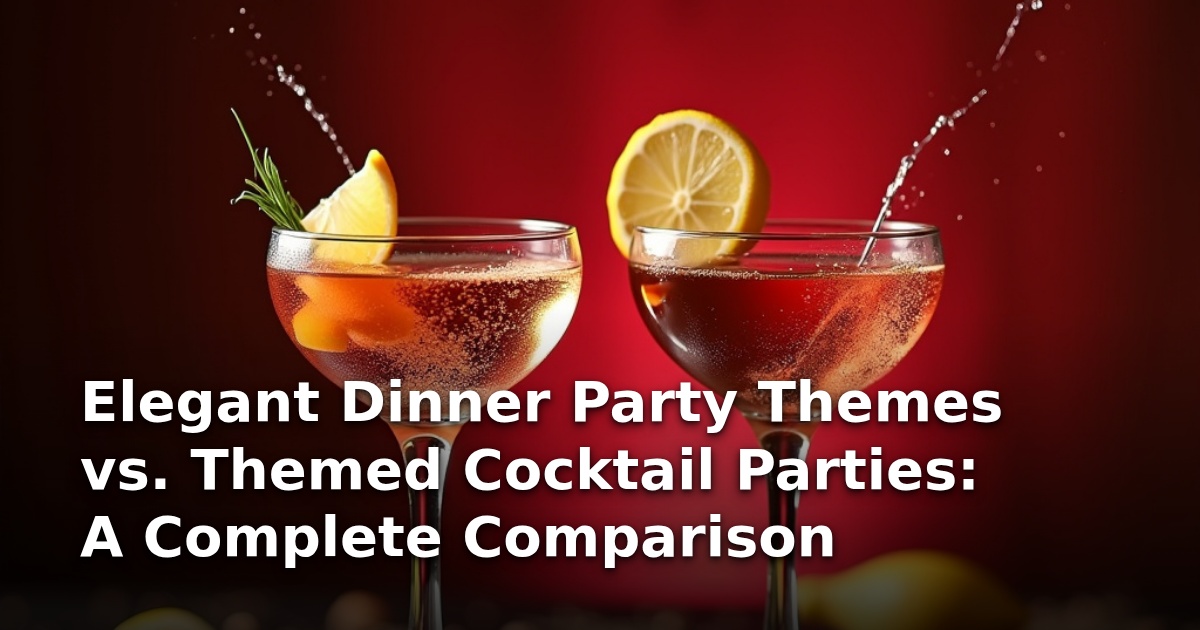Elegant Dinner Party Themes vs. Themed Cocktail Parties: A Complete Comparison
