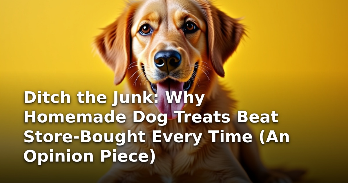 Ditch the Junk: Why Homemade Dog Treats Beat Store-Bought Every Time (An Opinion Piece)