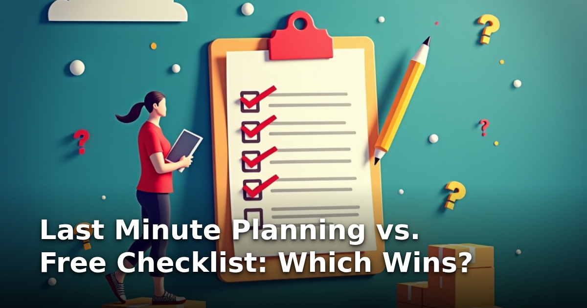 Last Minute Planning vs. Free Checklist: Which Wins?