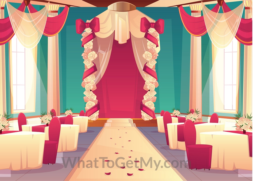 Round table layout for wedding reception