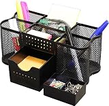 DecoBros Desk Supplies Organizer Caddy, Black DecoBros Desk Supplies Organizer Caddy, Black