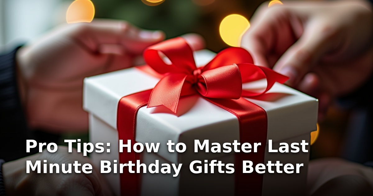 Pro Tips: How to Master Last Minute Birthday Gifts Better