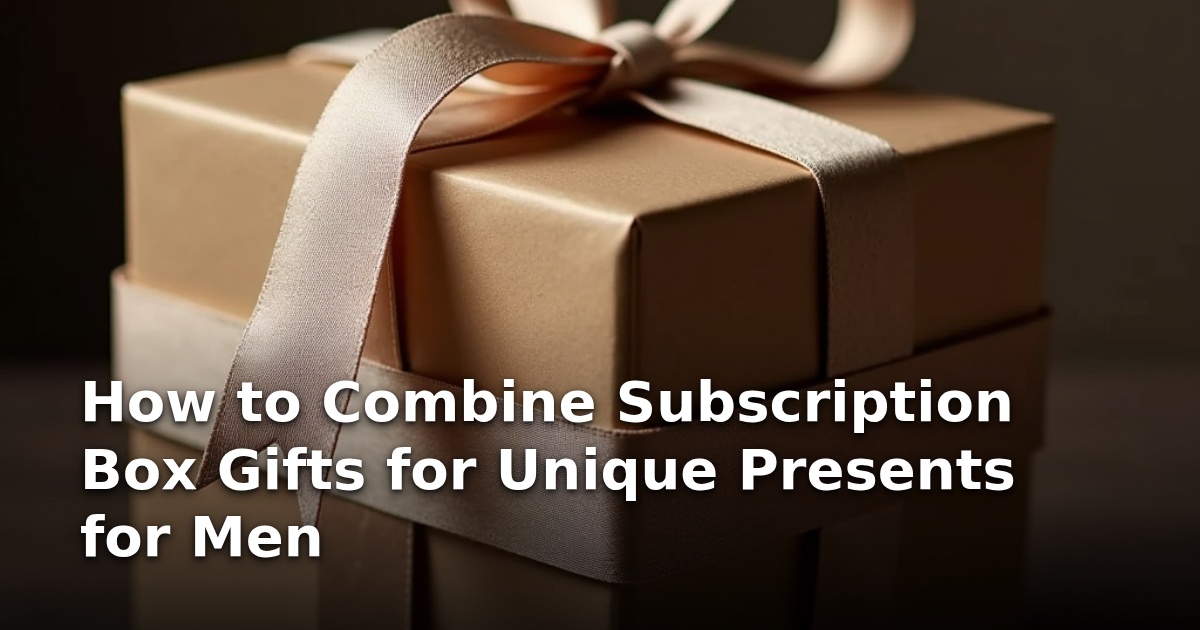 How to Combine Subscription Box Gifts for Unique Presents for Men