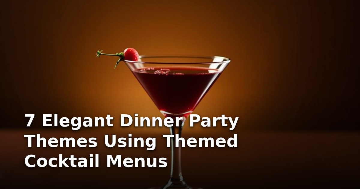 7 Elegant Dinner Party Themes Using Themed Cocktail Menus