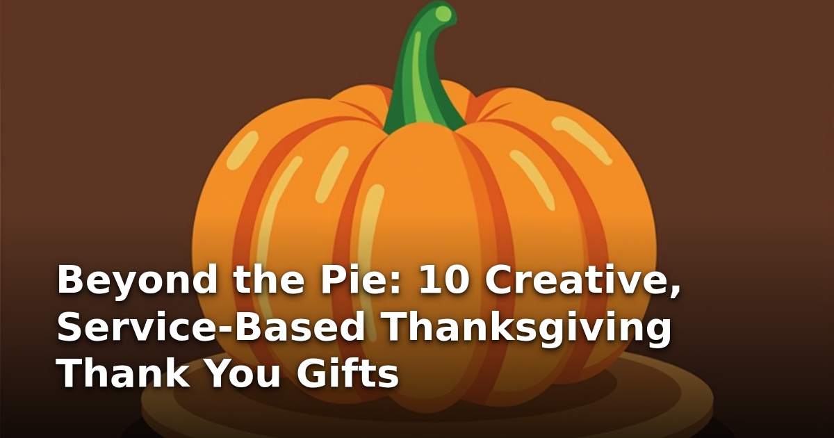 Beyond the Pie: 10 Creative, Service-Based Thanksgiving Thank You Gifts