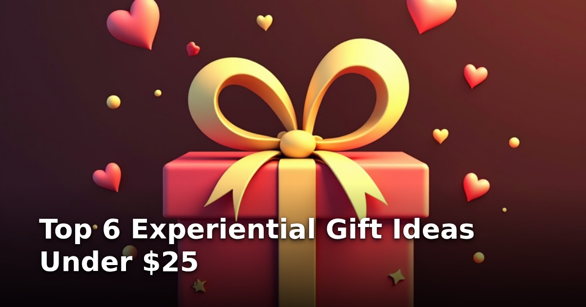 Top 6 Experiential Gift Ideas Under $25