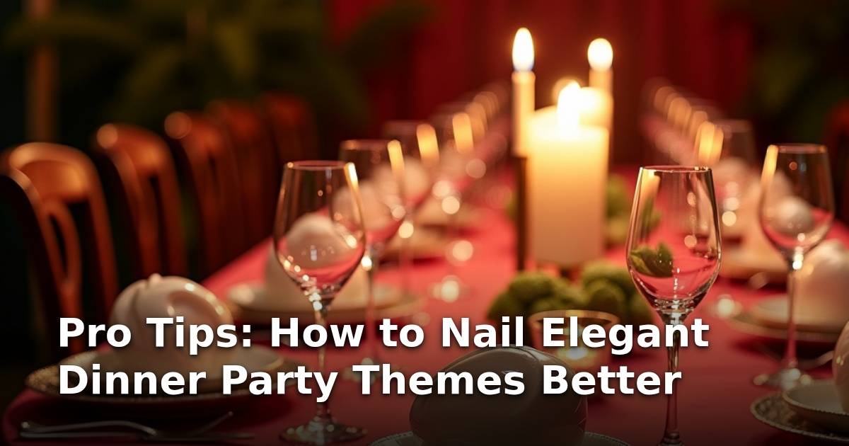 Pro Tips: How to Nail Elegant Dinner Party Themes Better