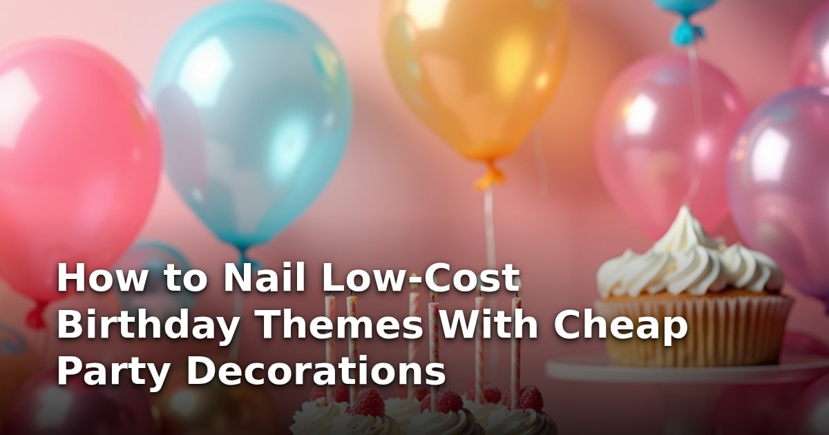 How to Nail Low-Cost Birthday Themes With Cheap Party Decorations