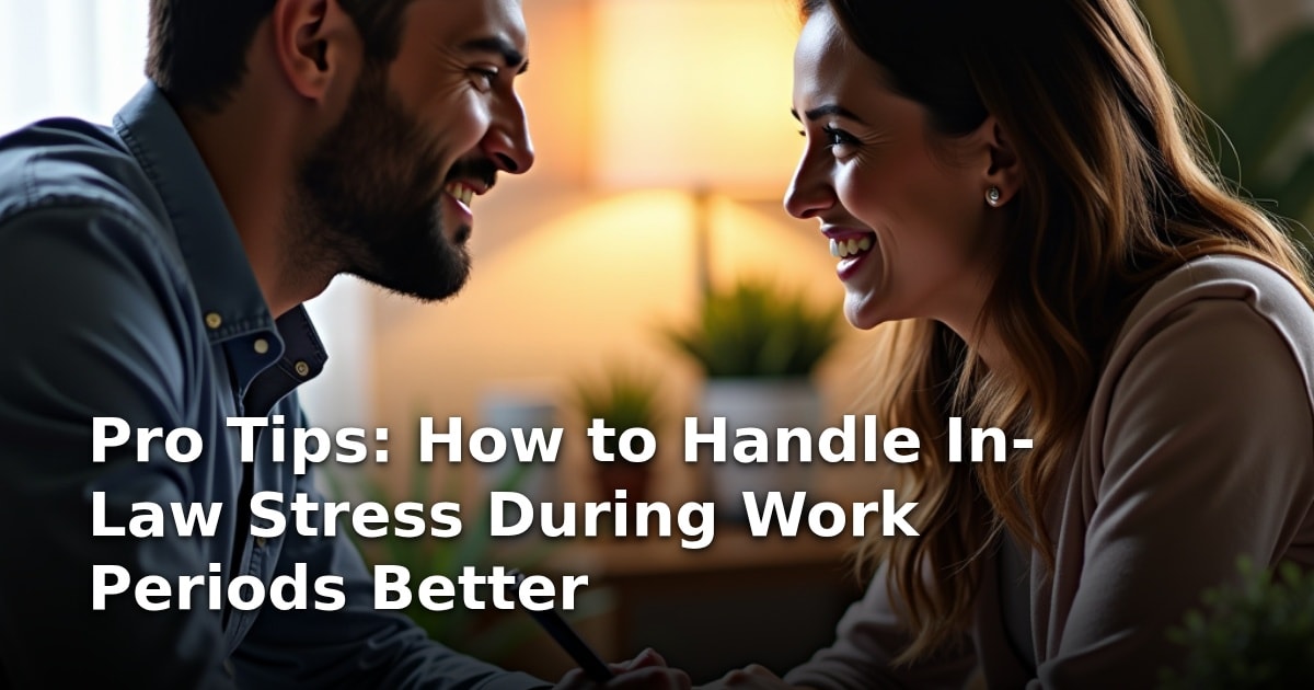 Pro Tips: How to Handle In-Law Stress During Work Periods Better