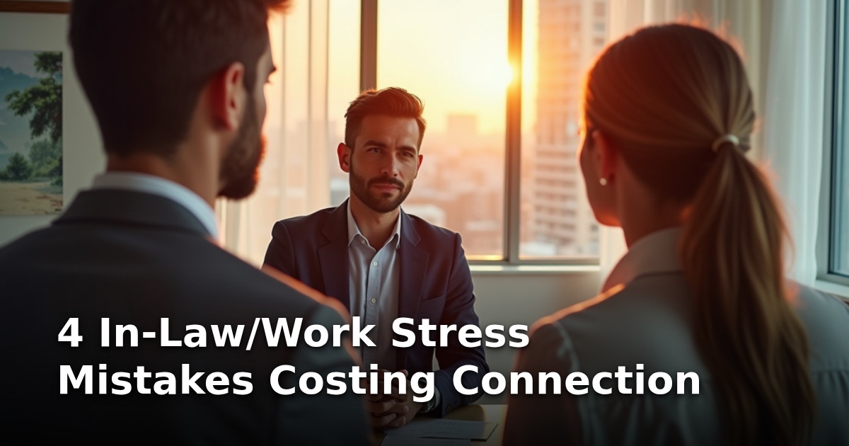 4 In-Law/Work Stress Mistakes Costing Connection