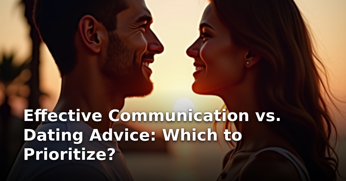 Effective Communication vs. Dating Advice: Which to Prioritize?