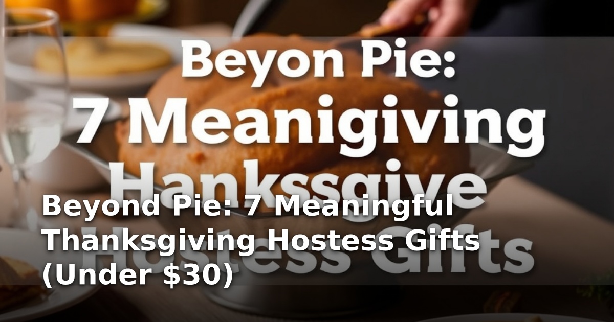 Beyond Pie: 7 Meaningful Thanksgiving Hostess Gifts (Under $30)