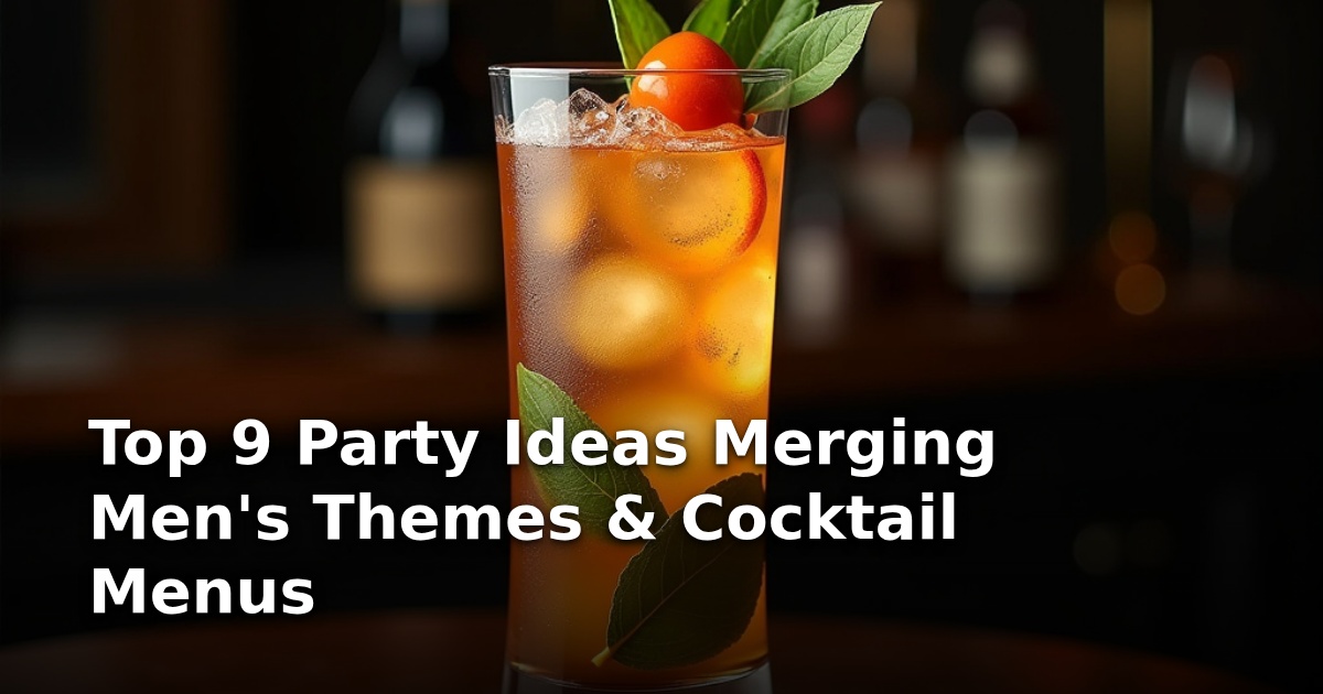 Top 9 Party Ideas Merging Men’s Themes & Cocktail Menus