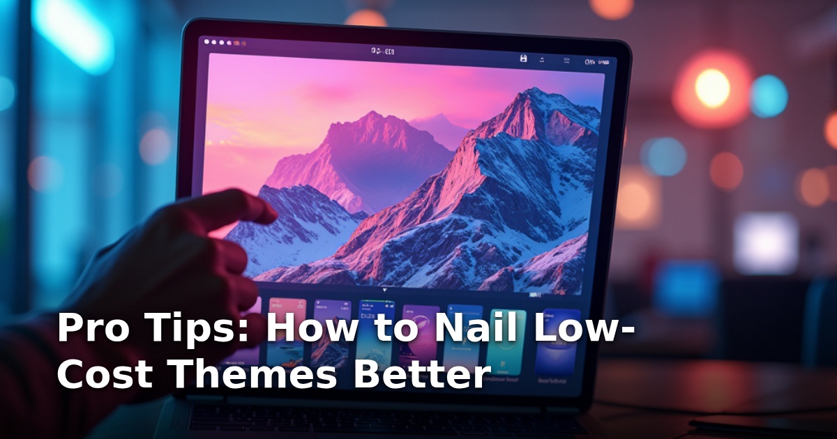 Pro Tips: How to Nail Low-Cost Themes Better