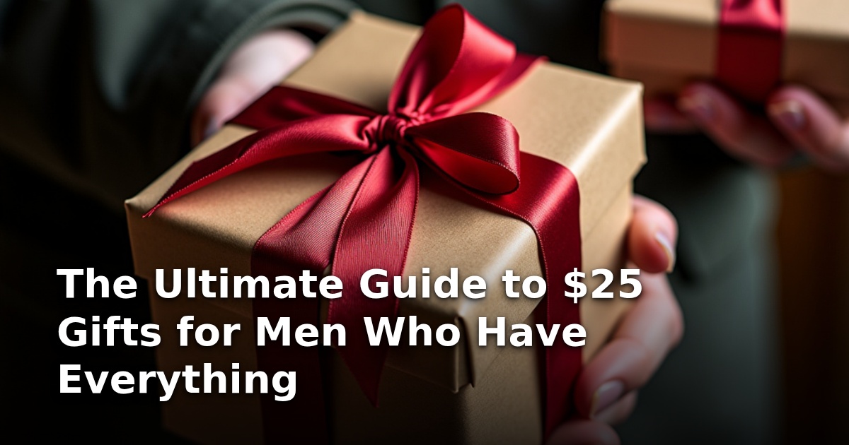 The Ultimate Guide to $25 Gifts for Men Who Have Everything