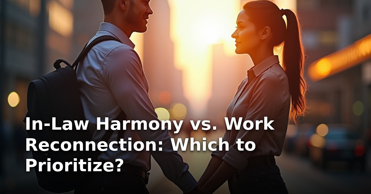 In-Law Harmony vs. Work Reconnection: Which to Prioritize?