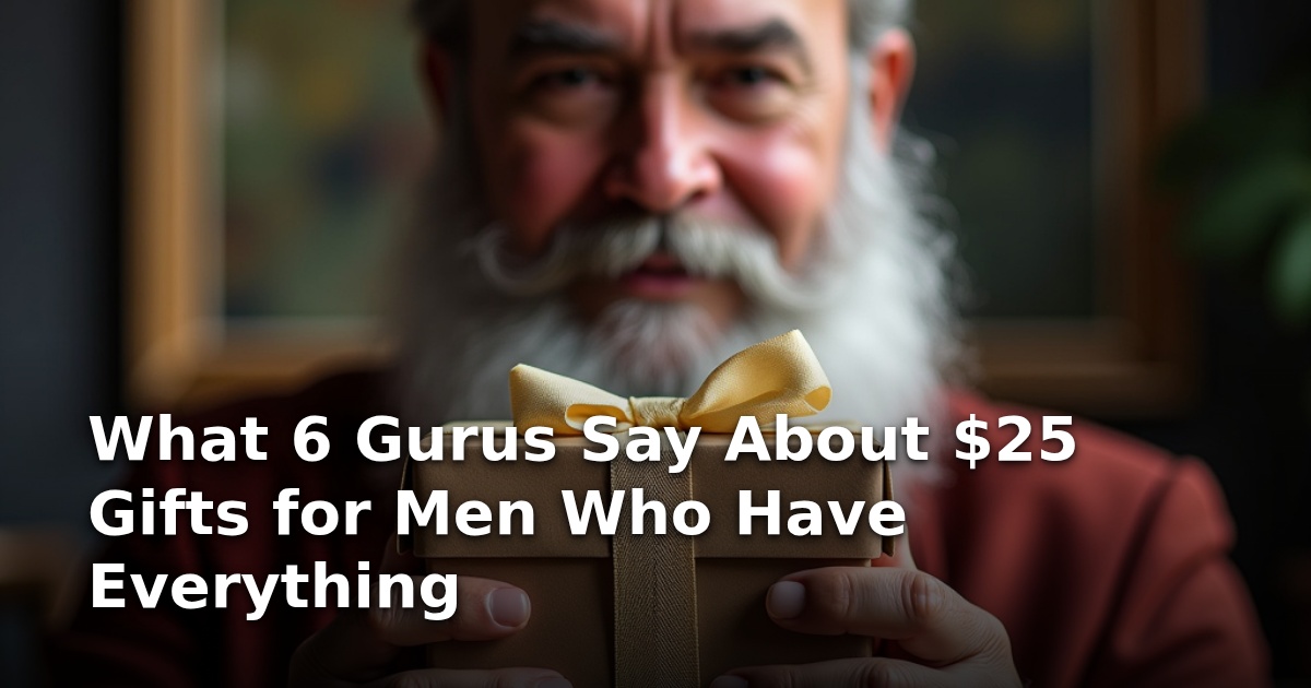 What 6 Gurus Say About $25 Gifts for Men Who Have Everything