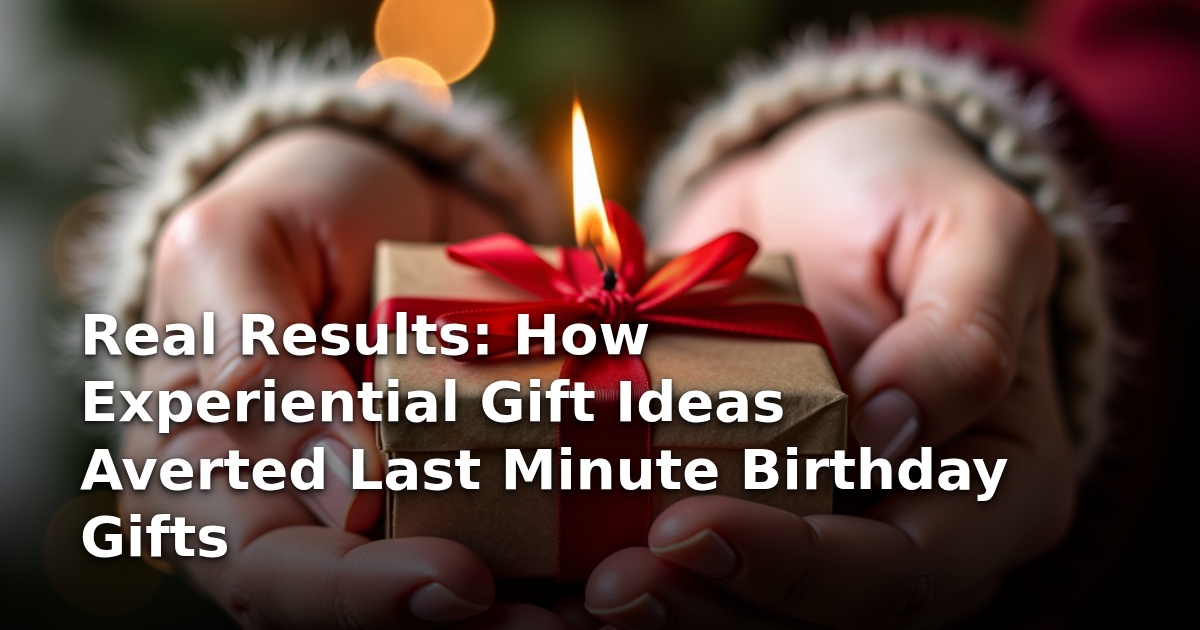 Real Results: How Experiential Gift Ideas Averted Last Minute Birthday Gifts
