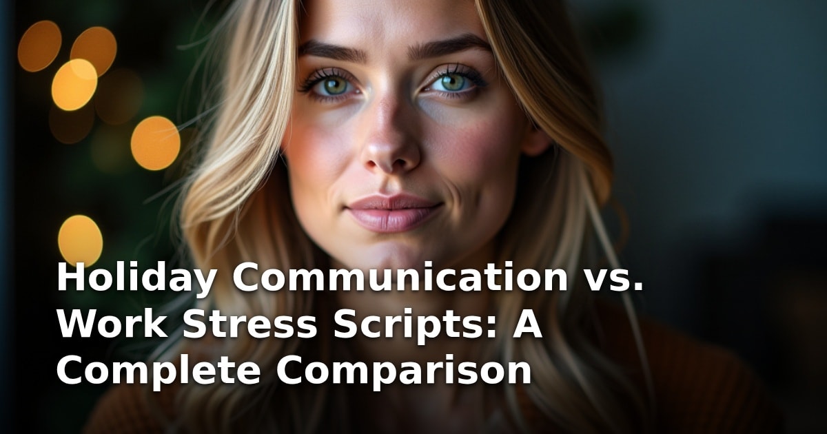 Holiday Communication vs. Work Stress Scripts: A Complete Comparison