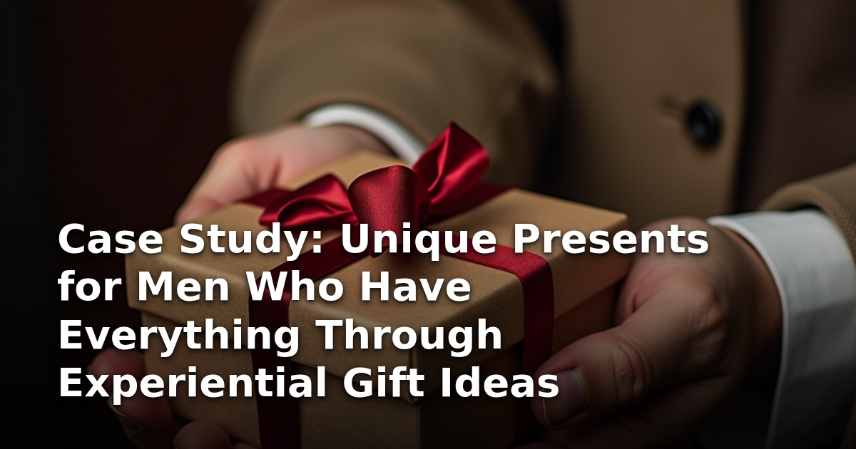 Case Study: Unique Presents for Men Who Have Everything Through Experiential Gift Ideas