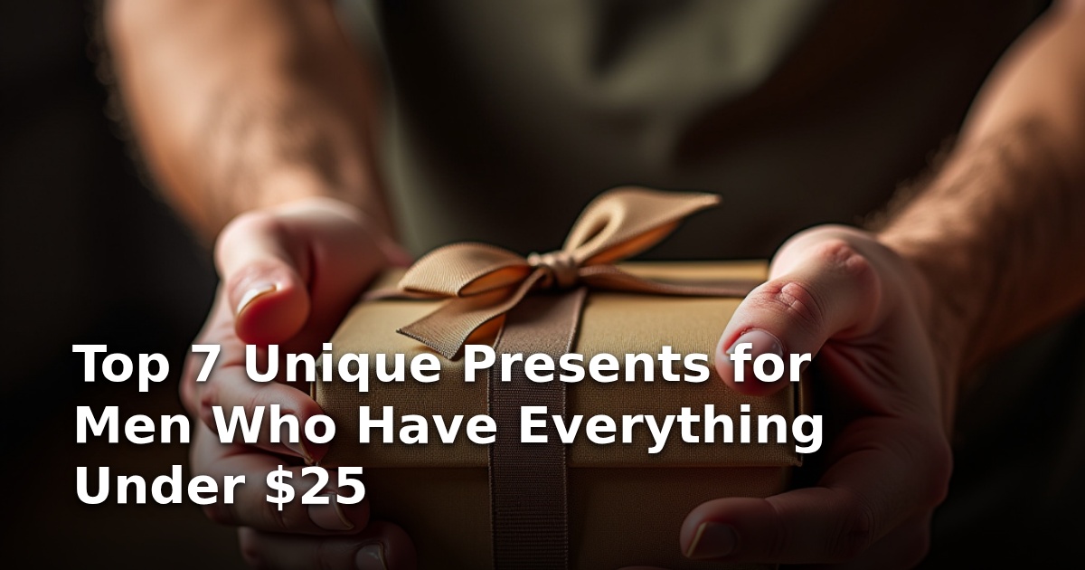 Top 7 Unique Presents for Men Who Have Everything Under $25