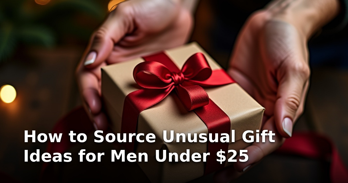 How to Source Unusual Gift Ideas for Men Under $25