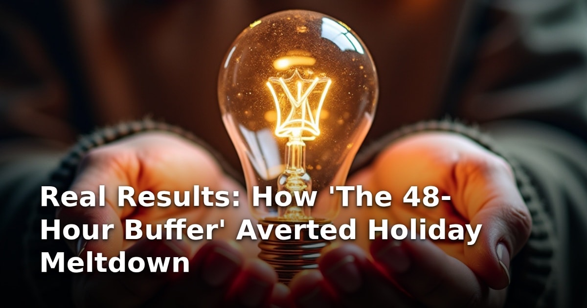 Real Results: How ‘The 48-Hour Buffer’ Averted Holiday Meltdown