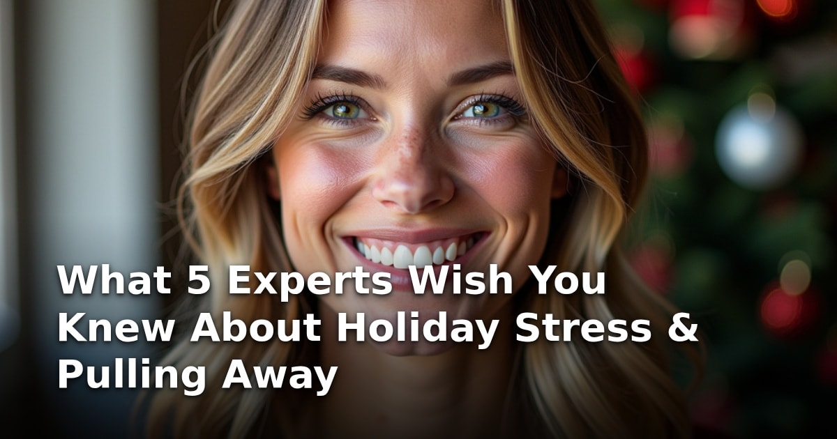 What 5 Experts Wish You Knew About Holiday Stress & Pulling Away