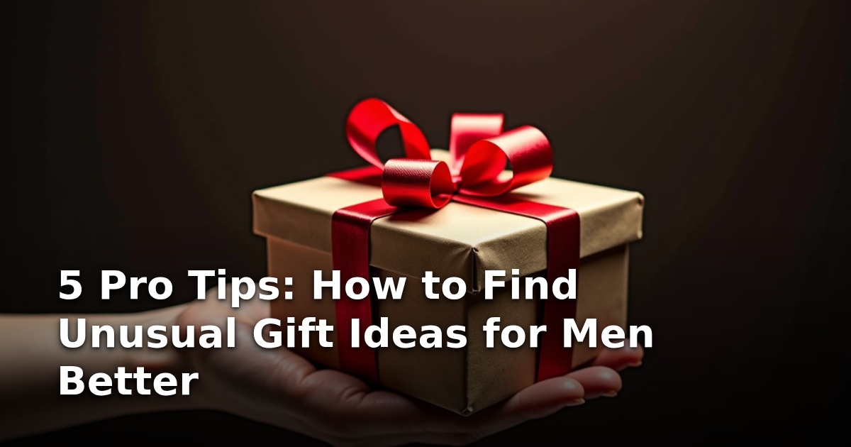 5 Pro Tips: How to Find Unusual Gift Ideas for Men Better